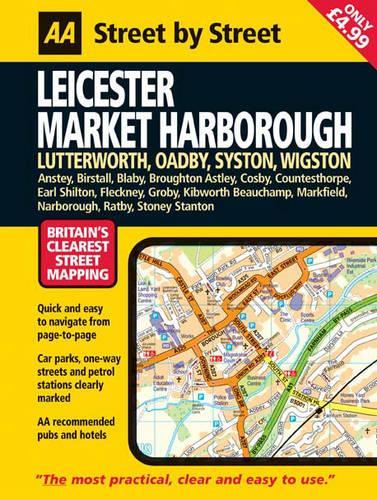 AA Street by Street Leicester, Market Harborough: Midi