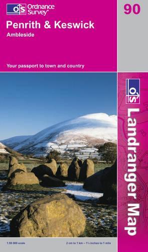 Penrith and Keswick, Ambleside (Landranger Maps) (OS Landranger Map)