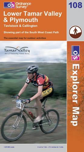 Lower Tamar Valley and Plymouth (Explorer Maps): Sheet 108 (OS Explorer Map)