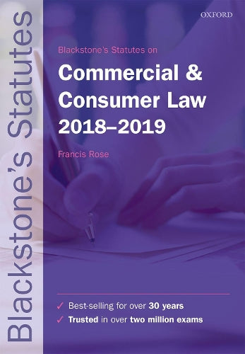 Blackstones Statutes on Commercial & Consumer Law 2018-2019 (Blackstones Statute Series)