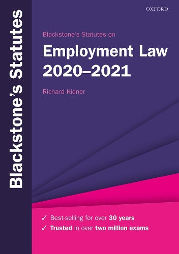 Blackstones Statutes on Employment Law 2020-2021 (Blackstones Statute Series)