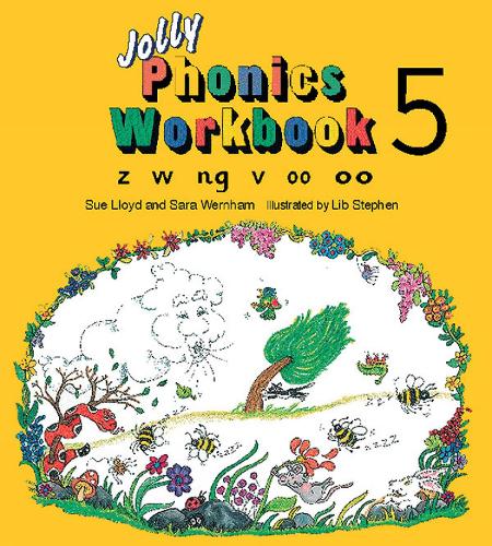 Jolly Phonics Workbook 5: z, w, ng, v, oo