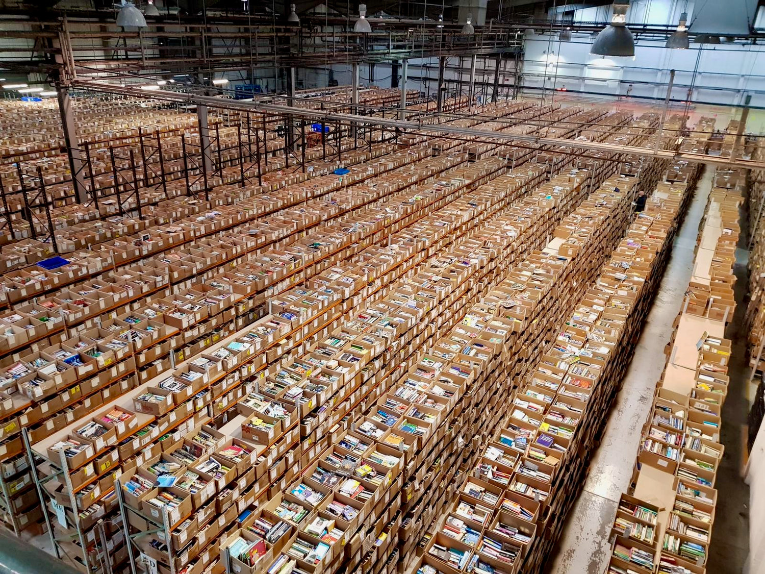 Warehouse full of books