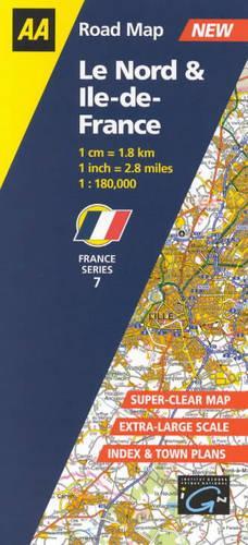 Nord and Ile de France (AA Road Map France Series)