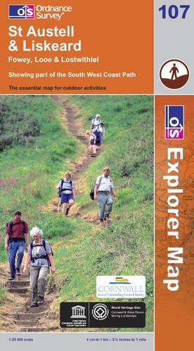 St.Austell,Liskeard, Fowey, Looe and Lostwithiel (OS Explorer Map)