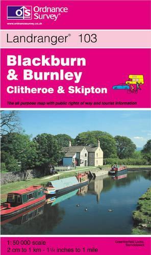 Blackburn and Burnley, Clitheroe and Skipton (Landranger Maps)