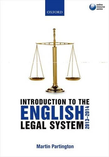 Introduction to the English Legal System 2013-2014