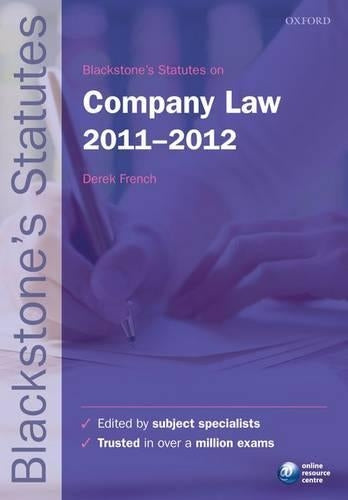 Blackstones Statutes on Company Law 2011-2012 (Blackstones Statute Series)