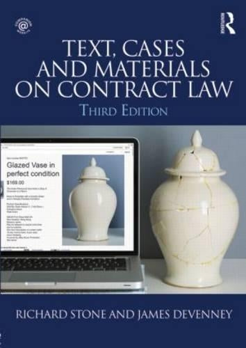 Text, Cases and Materials on Contract Law