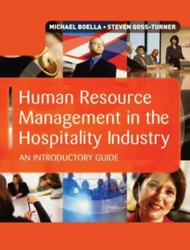 Human Resource Management in the Hospitality Industry: An Introductory Guide